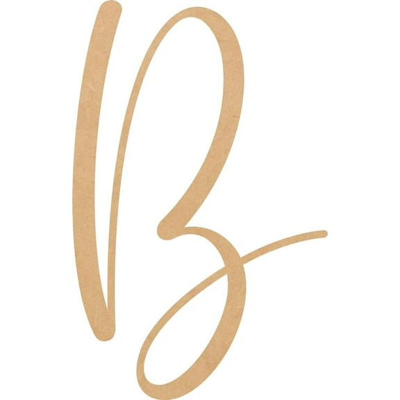 Wood MDF Letter B, Craft Alphabet 3'' Small Home Décor, Buttey Honey Font