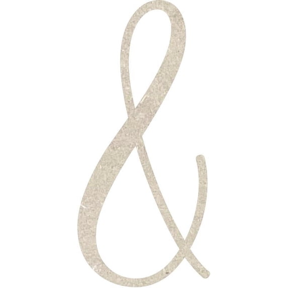 Wood MDF Letter (&) Blank Wood Craft, 5'' Tall Paintable DIY, Script Rebeca Font