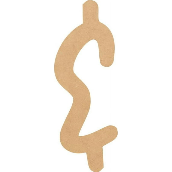 Wood MDF Letter (&) Blank Wood Craft, 7'' Tall Paintable DIY, Script Bright Candy Font