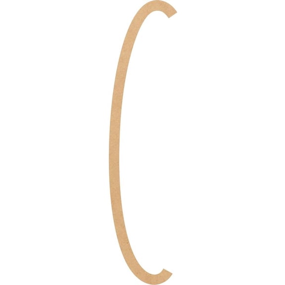 Wood MDF Letter C, Craft Alphabet 7'' Small Home Décor, Motherburger Font