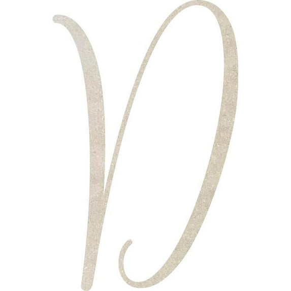 Wood MDF Letter (D) Blank Wood Craft, 7'' Tall Paintable DIY, Script Rebeca Font
