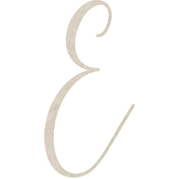 Wood MDF Letter (E) Blank Wood Craft, 7'' Tall Paintable DIY, Script Rebeca Font