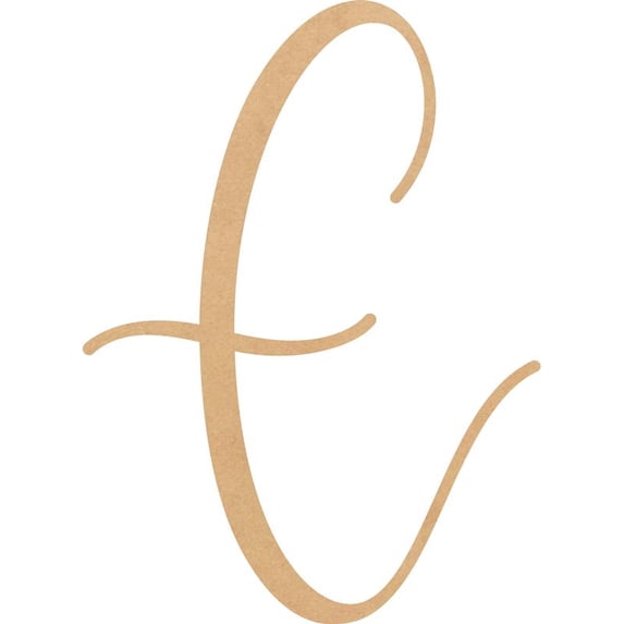 Wood MDF Letter E, Craft Alphabet 3'' Small Home Décor, Buttey Honey Font
