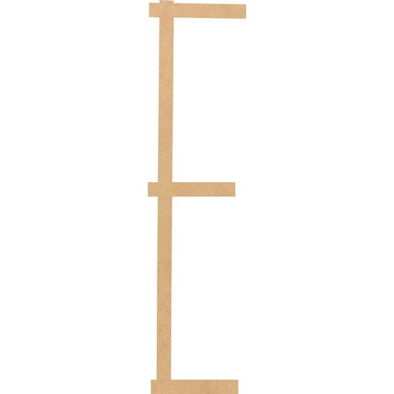 Wood MDF Letter E, Craft Alphabet 8'' Small Home Décor, Motherburger Font