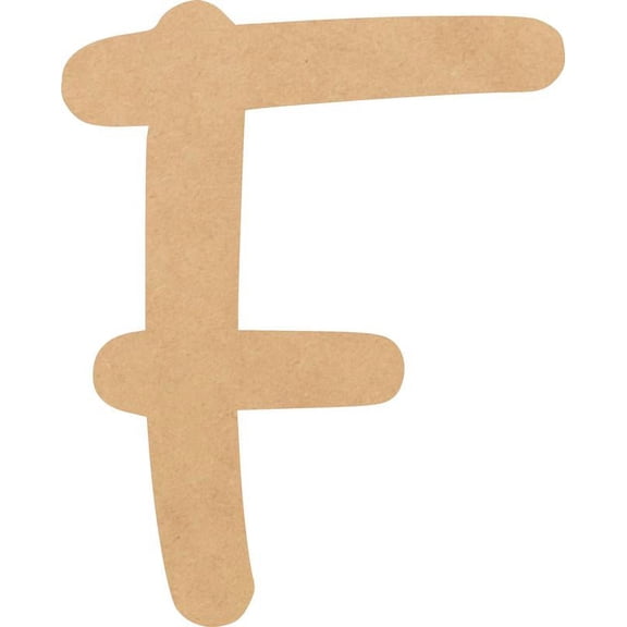 Wood MDF Letter (F) Blank Wood Craft, 7'' Tall Paintable DIY, Script Bright Candy Font