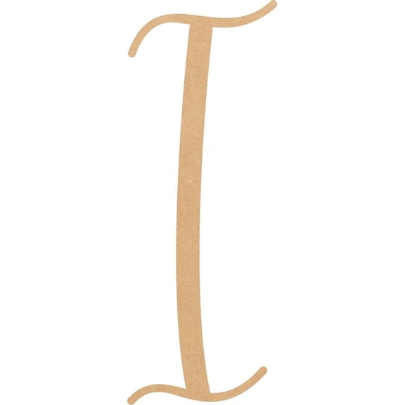Wood MDF Letter I, Craft Alphabet 5'' Small Home Décor, Buttey Honey Font