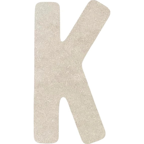 Wood MDF Letter K, Craft Alphabet 2'' Small Home Décor, Rawles