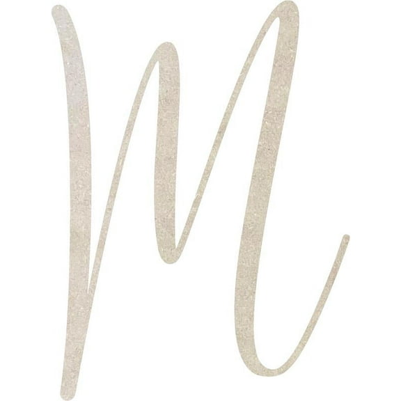 Wood MDF Letter (M) Blank Wood Craft, 7'' Tall Paintable DIY, Script Rebeca Font
