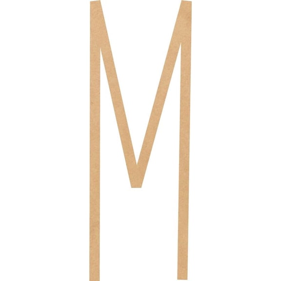 Wood MDF Letter M, Craft Alphabet 7'' Small Home Décor, Motherburger Font