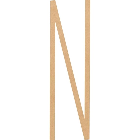 Wood MDF Letter N, Craft Alphabet 2'' Small Home Décor, Motherburger Font
