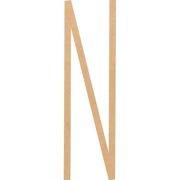 Wood MDF Letter N, Craft Alphabet 4'' Small Home Décor, Motherburger Font