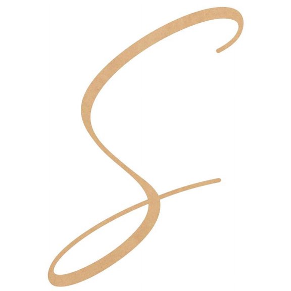 Wood MDF Letter S, Craft Alphabet 2'' Small Home Décor, Bellany