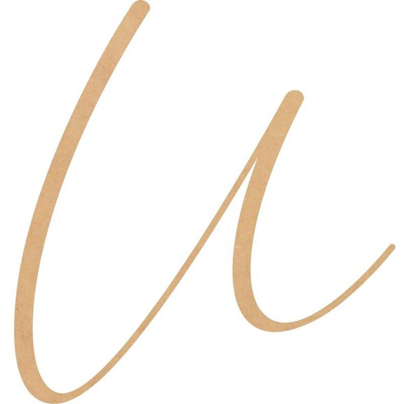 Wood MDF Letter U, Craft Alphabet 2'' Small Home Décor, Bellany