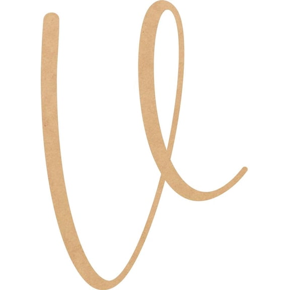 Wood MDF Letter V, Craft Alphabet 3'' Small Home Décor, Buttey Honey Font