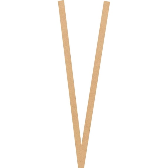 Wood MDF Letter V, Craft Alphabet 8'' Small Home Décor, Motherburger Font