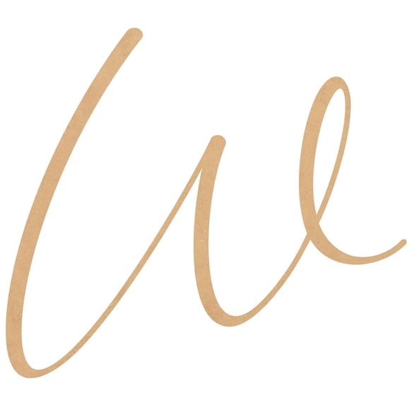 Wood MDF Letter W, Craft Alphabet 3'' Small Home Décor, Bellany