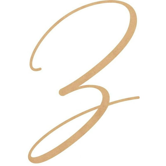Wood MDF Letter Z, Craft Alphabet 3'' Small Home Décor, Bellany