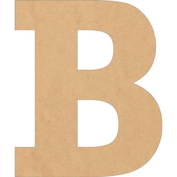 Wood MDF Letters, Unfinished 20'' Tall Rockwell B, Wooden Craft Letter