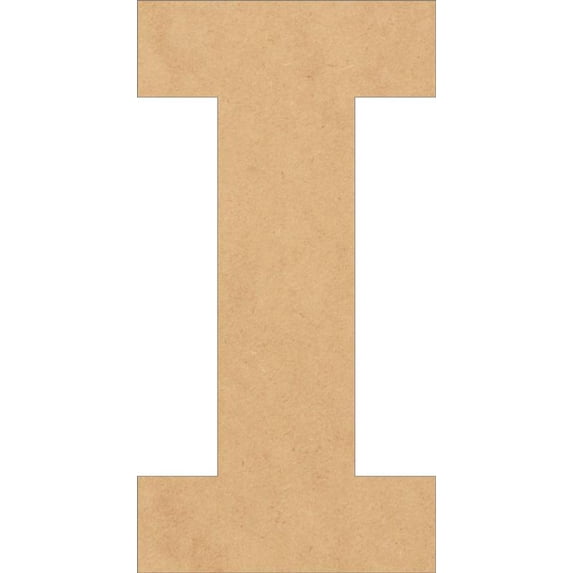 Wood MDF Letters, Unfinished 20'' Tall Rockwell I, Wooden Craft Letter