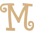 thumbnail image 1 of Wood MDF Letters, Unfinished 3'' Tall Curlz Monogram M, Wooden Craft Letter, 1 of 5