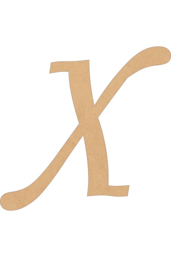 Wood MDF Letters, Unfinished 3'' Tall Monotype Monogram X, DIY