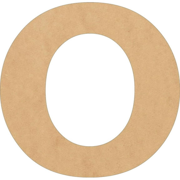 Wood MDF Letters, Unfinished 3'' Tall Rockwell O, Wooden Craft Letter