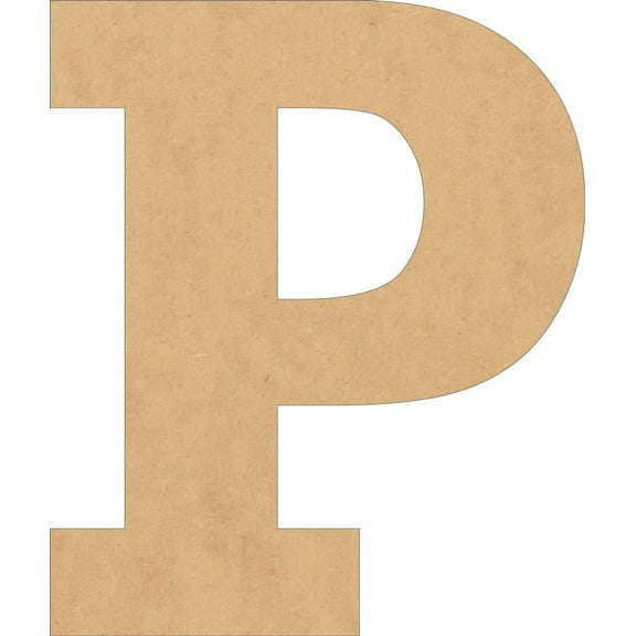 Wood MDF Letters, Unfinished 3'' Tall Rockwell P, Wooden Craft Letter