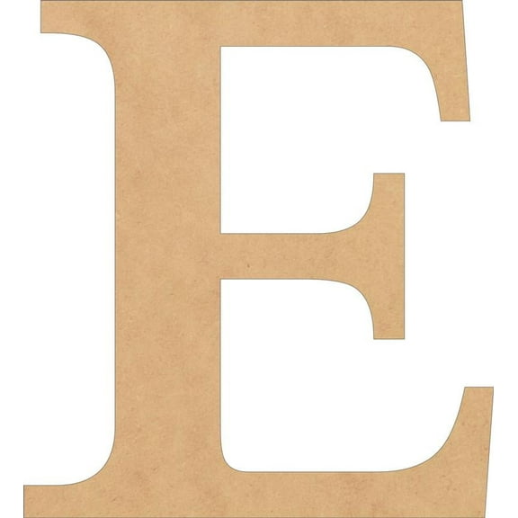 Wood MDF Letters, Unfinished 3'' Tall Times E, Wooden Craft Letter
