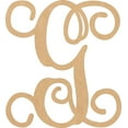 thumbnail image 1 of Wood MDF Letters, Unfinished 3'' Tall Vine Monogram G, Wooden Craft Letter, 1 of 2