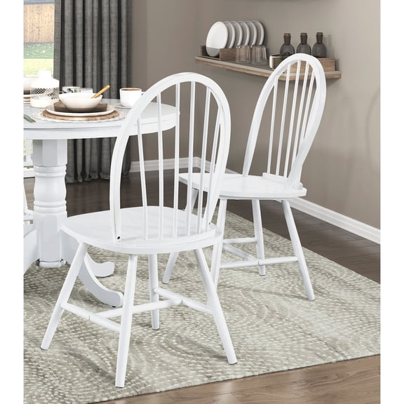 Wood Main Material - Windsor Back Accent - Suburban Dining - Elevate Your Home's Look with 2 Side Chairs