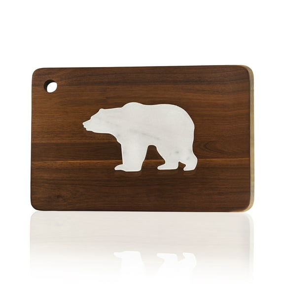 Wood and Marble Cutting Boards, 16.5X11 inches Charcuterie Boards,Marble Cheese Board for Party,Serving Boards for Bread, Fruits, House Warming Gifts New Home,for Kitchen,Brown,FKKsparkler.