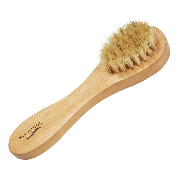 Wood Massager Deep Cleaning Face & Body Brush - Natural Soft Boar's Bristles - Exfoliation & Cellulite Reduction - Spa Gift