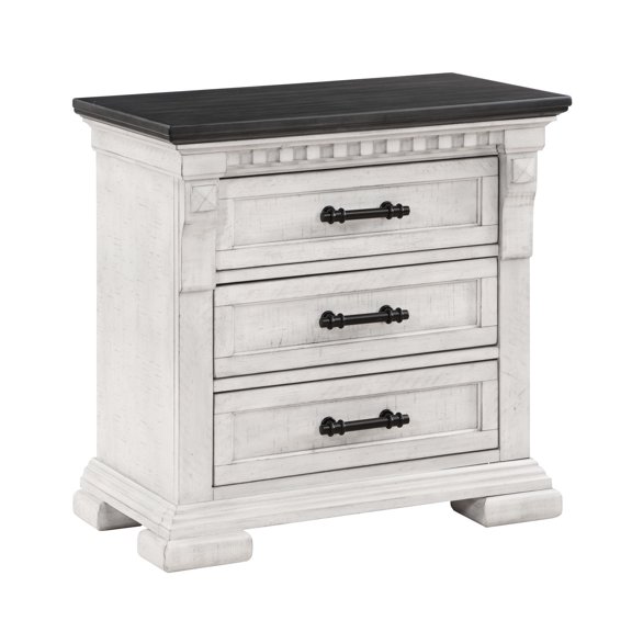 Wood Material Build - Three Drawer Organization Benefit - Bedroom Setting - Compact Bedside Solution