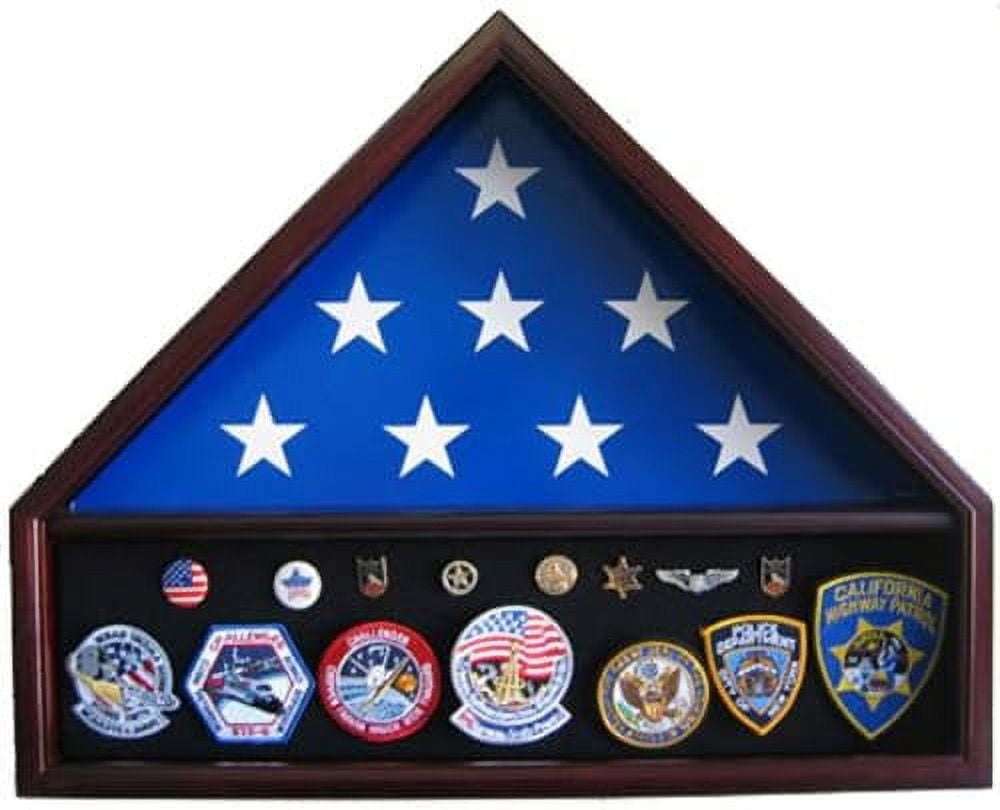 Wood Memorial Flag Display Case Medal Display Case Flag Case Box Holder