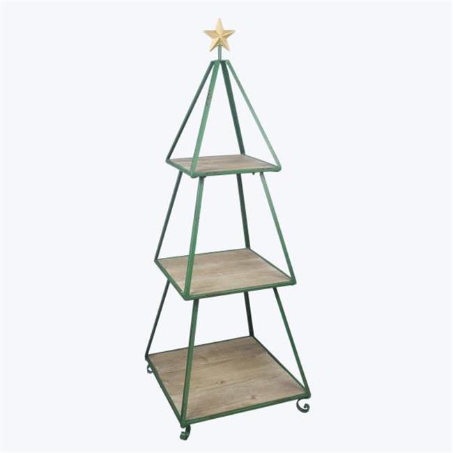 Wood & Metal Christmas Tree Shelf