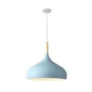 Wood Metal Colorful Pendant Lamp, Creative Ceiling Pendant Light Fixture, Modern Pendant Lighting, Farmhouse Pendant Light for Over Kitchen Island Dining Room Table Bar Entrance Cafe