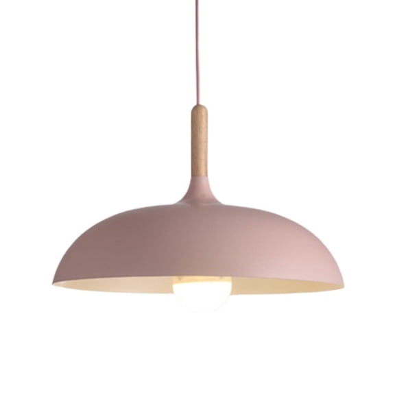 Wood Metal Colorful Pendant Light Fixture, Nordic Style Minimalism Farmhouse Pendant Lighting for Kitchen Island Dining Room Table Entrance