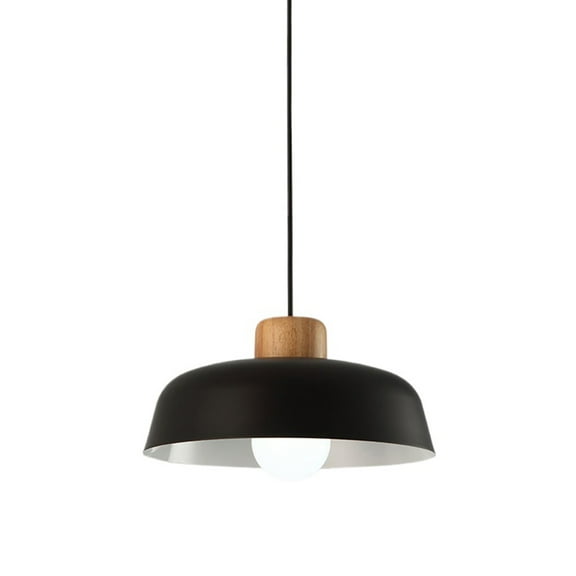 Wood Metal Pendant Light Fixtures for Over Kitchen Island, Colorful Simple Retro Pendant Lighting for Dining Room Table, Farmhouse Rustic Hanging Lamp, Industrial Nordic Ceiling Chandelier