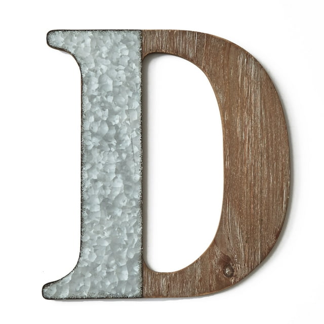 Wood & Metal Wall Letters Decorative Galvanized Rustic Wall Art