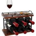 thumbnail image 1 of Wood Metal Wine Rack, 1 of 7