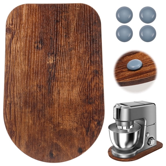 Xiyztok Wood Mixer Slider Mat for 4.5-5 Qt Tilt Head Stand Mixer Kitchen Appliance Slider Tray Countertop Storage Attachment