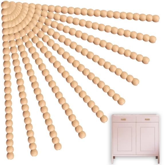 Wood Molding Trim, 12PCS Wall Wooden Trim Molding Beads Unfinished DIY Decorative Mirror Edge Trims 15.75inch for Door Furniture Frame Border Cabinets Ceiling Edge