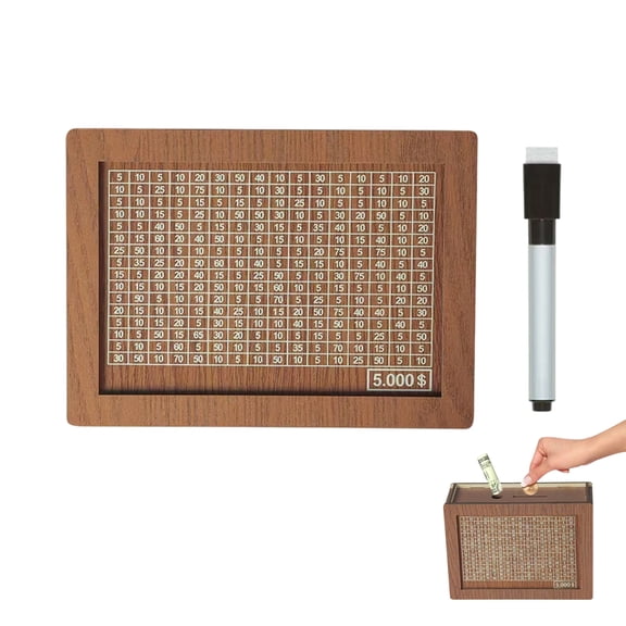 Wood Money Box Cash Saver Box With Integrated Dollar Display Numbers Perfect For Family Budget Planning