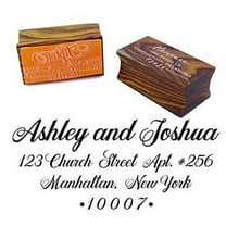 Wood Mounted Wedding Rubber Stamp Custom Return Address Stamp Invitation Gift