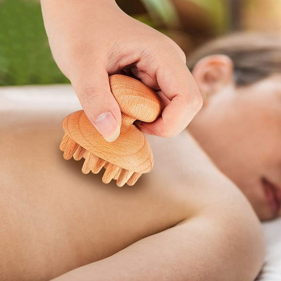 Wood Mushroom Shape Therapy Massage Tool Massager Anti Cellulite Fascia Massage Roller for Full Body Muscle Pain Relief