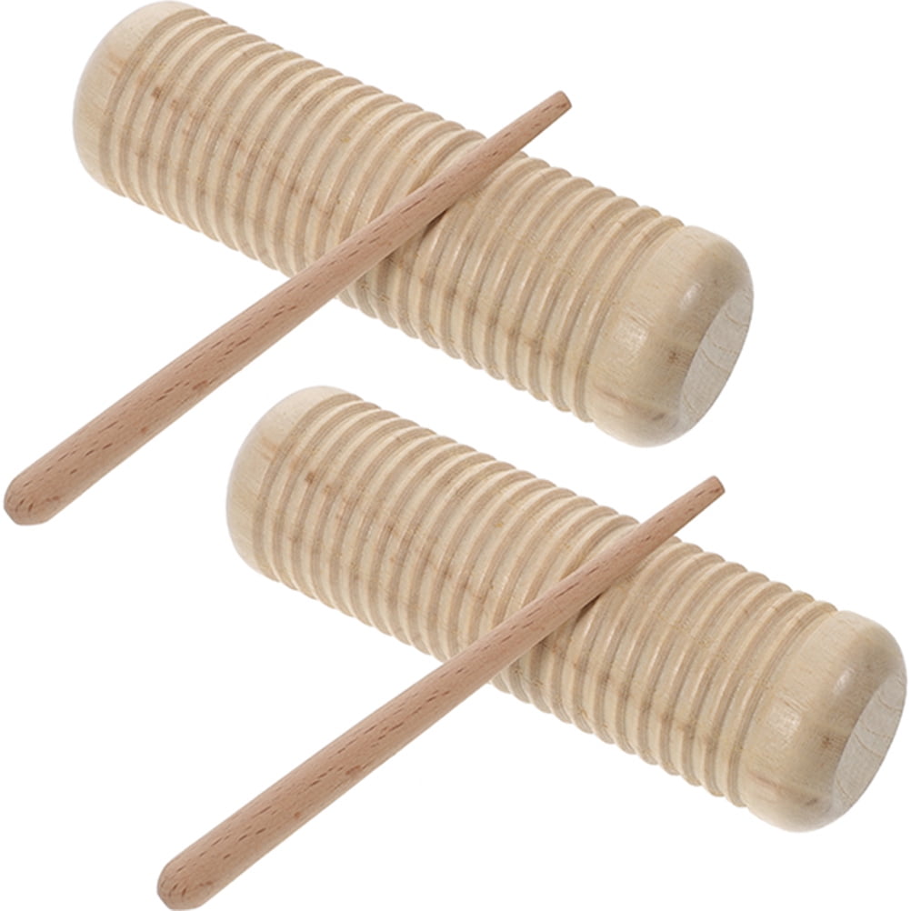 Wood Musical Instruments Sandbox Guiro Sounds High Performance Bucket Wooden 2 Sets