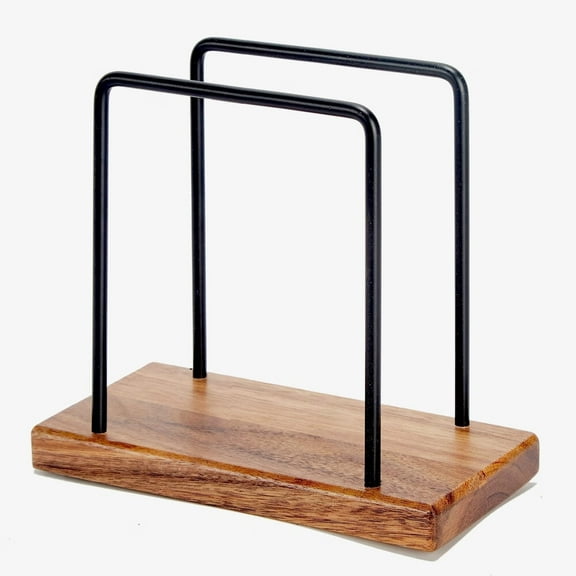 Wood Napkins Holder with Metal Wire,Standing Napkin Holder for Table,Kitchen & Dining Room Décor