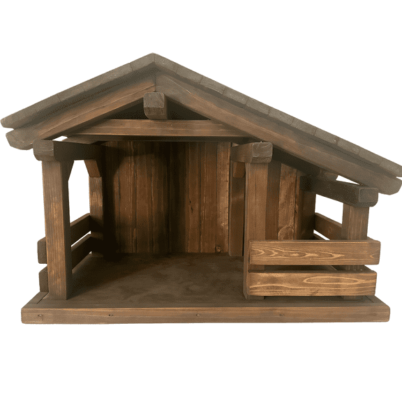 Wood Nativity Stable/Creche , Single Stall