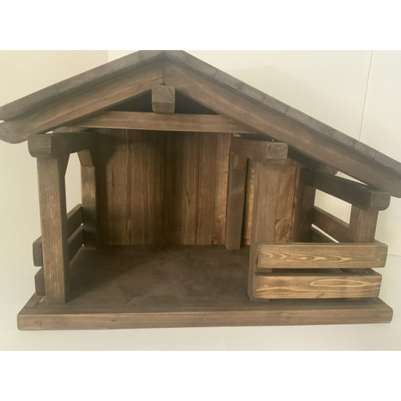 Wood Nativity Stable/Creche , Single Stall