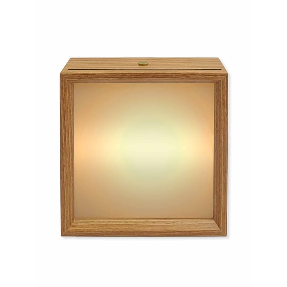 Wood Night Light Box Grey Ombre Wooden LED Night Lights with USB Rechargeable Dimmable Touch Square Table Light Solid Color Wood Picture Frame Lamp for Bedside Desktop Display Home Decor